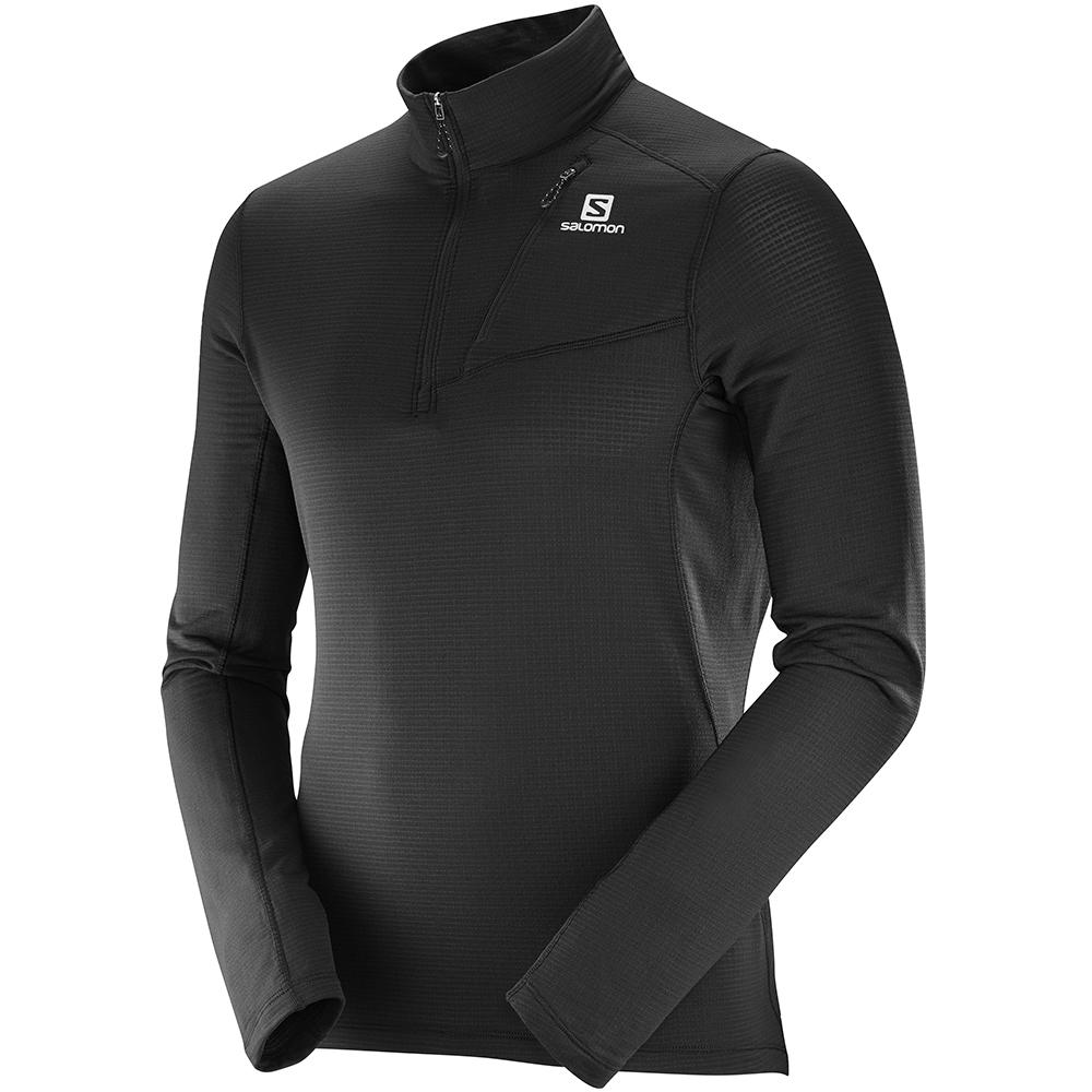 Vestes Imperméables Salomon Homme Noir - Salomon GRID HZ MID M - France (6531-YZPCS)